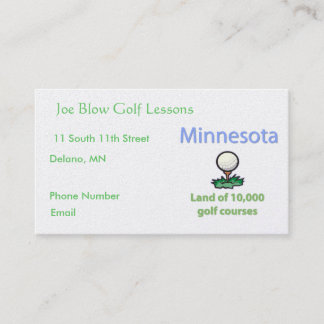 Minnesota Golfer Terminkarte