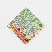 Minnesota-Grenzseen Serviette (Ecke)