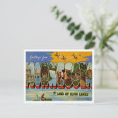 Minnesota Gruß von US-Staaten Postkarte (Stehend Vorderseite)