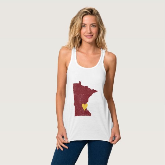 Minnesota Heart Shirt (maroon) - Anpassbar! (Vorderseite Vollansicht)