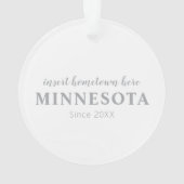 Minnesota Heimat Personalisiertes Ornament (Rückseite)