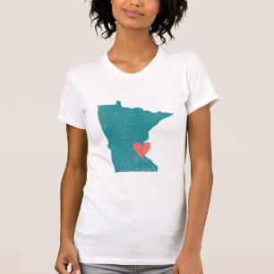 Minnesota-Herz-Shirt (Türkis) - kundengerecht! T-Shirt