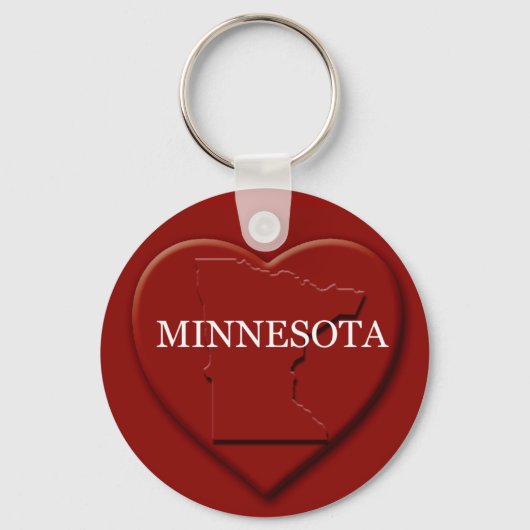 Minnesota Herzkarte Schlüsselanhänger (Vorderseite)