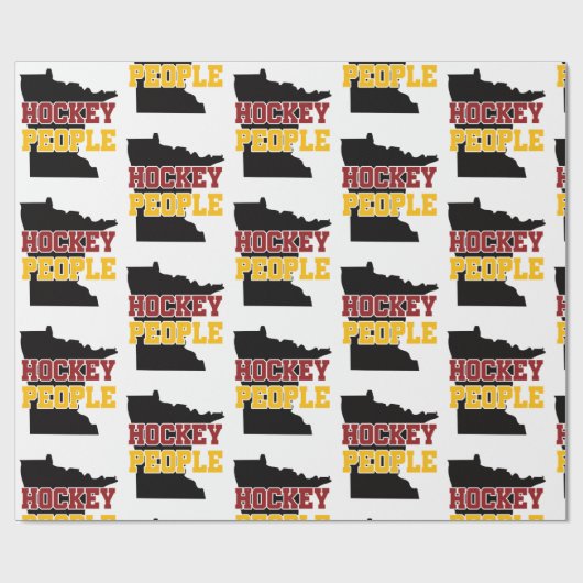 Minnesota Hockey People Wrapping Paper Geschenkpapier (Flach)