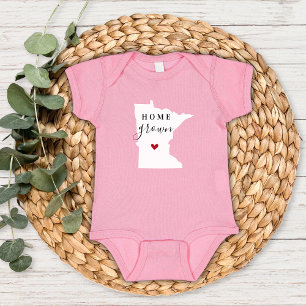 Minnesota Home Grown State T-Shirt Baby Strampler