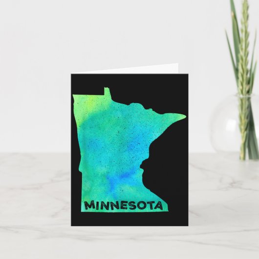 Minnesota Home State Women Men Kid Roots Map Love Karte (Vorderseite)