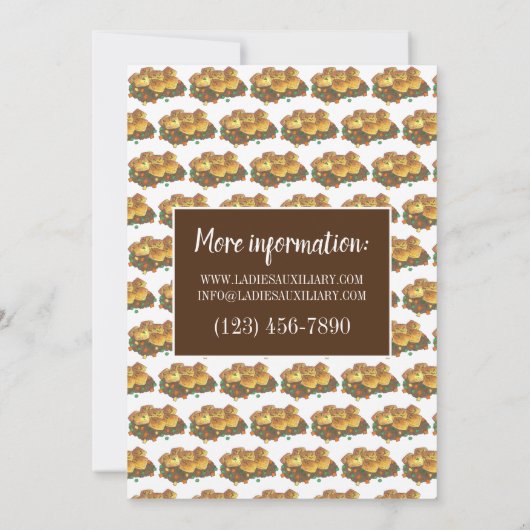 Minnesota Hot Disa Tater Tot Casserole Einladung (Rückseite)