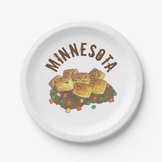 Minnesota Hot Disa Tater Tot Casserole Pappteller (Vorderseite)