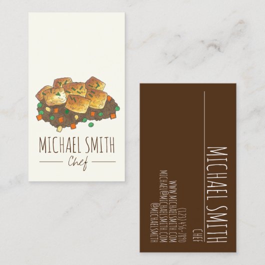 Minnesota Hot Disa Tater Tot Casserole Visitenkarte (Vorne/Hinten)