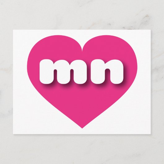 Minnesota Hot rosa heart - I Liebe mn Postkarte (Vorderseite)
