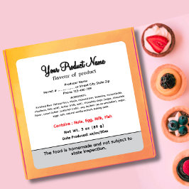 Minnesota Hütte Lebensmittelrecht Etikett Zuhause  Quadratischer Aufkleber