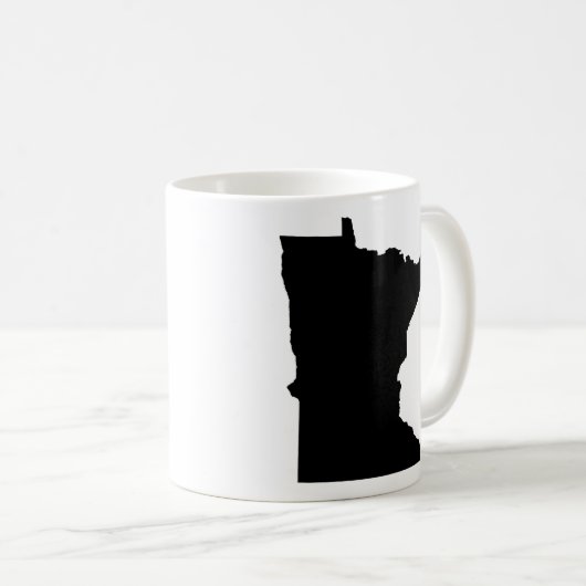 Minnesota in Schwarz und Weiß Kaffeetasse (VorderseiteRechts)