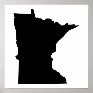 Minnesota in Schwarz und Weiß Poster