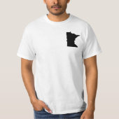 Minnesota in Schwarz und Weiß T-Shirt (Vorderseite)