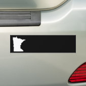 Minnesota in Weiß und Schwarz Autoaufkleber (Auf Auto)