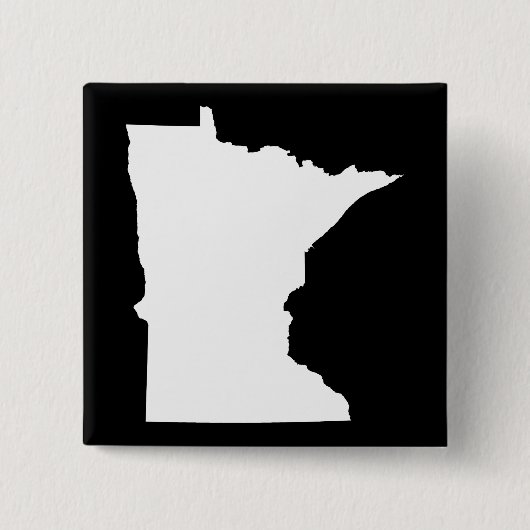 Minnesota in Weiß und Schwarz Button (Vorderseite)