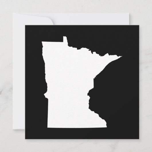 Minnesota in Weiß und Schwarz Einladung (Vorderseite)