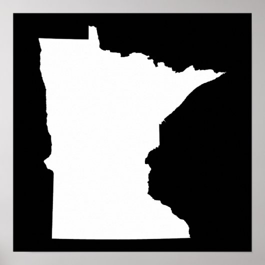 Minnesota in Weiß und Schwarz Poster (Vorne)