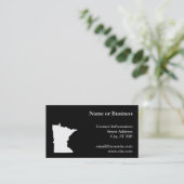 Minnesota in Weiß und Schwarz Visitenkarte (Stehend Vorderseite)