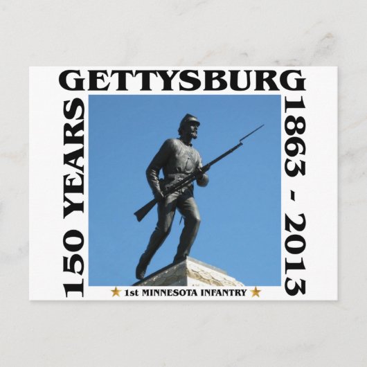 Minnesota Infanterie - 150. Gettysburg Postkarte (Vorderseite)