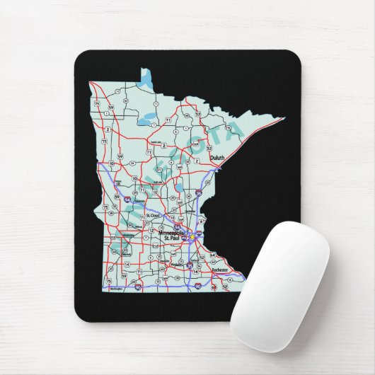Minnesota Interstate Map Mousepad (Mit Mouse)