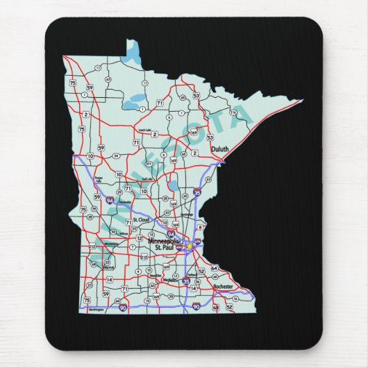 Minnesota Interstate Map Mousepad (Vorne)