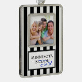 Minnesota ist cool Rahmen-Ornament silber (Rechts)