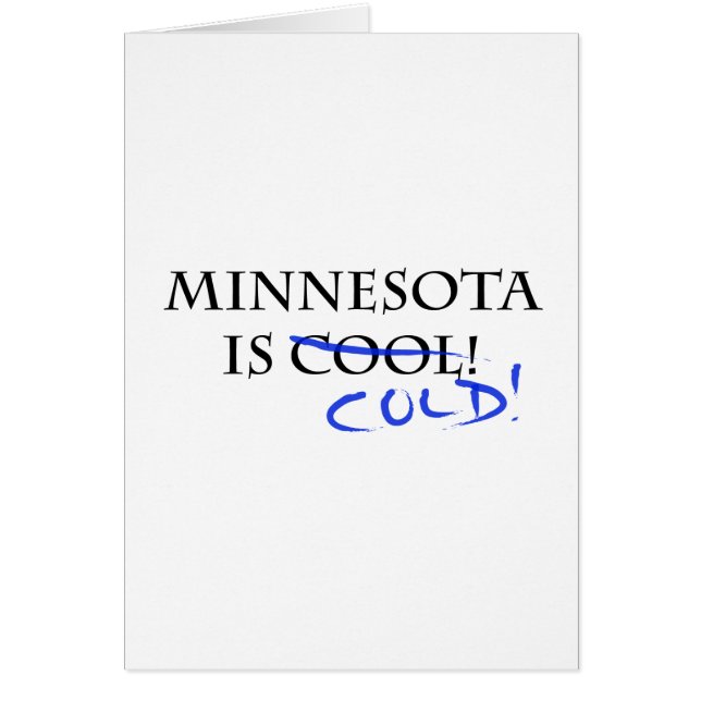 Minnesota ist Cool - und kalt! (Vorne)