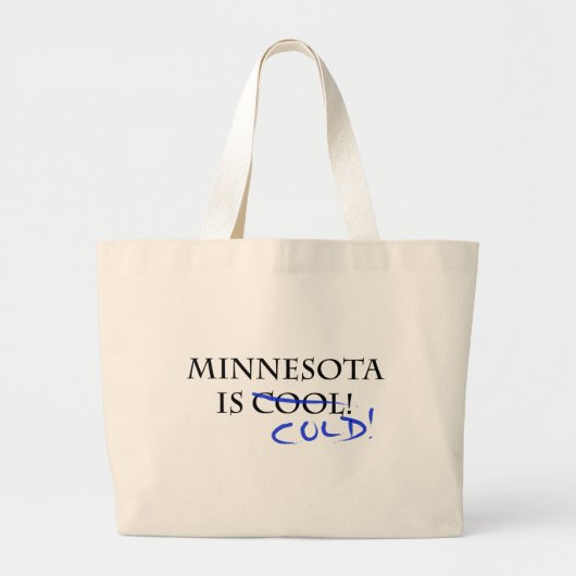 Minnesota ist Cool - und kalt! Jumbo Stoffbeutel (Vorne)