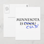 Minnesota ist Cool - und kalt! Postkarte (Vorne/Hinten)