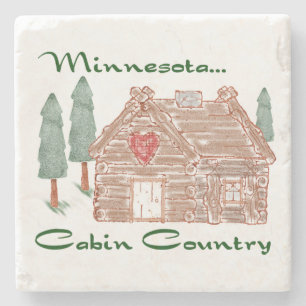 Minnesota-Kabinen-Land Steinuntersetzer