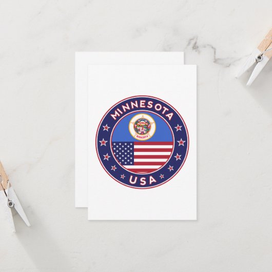 Minnesota Karte (Vorderseite/Rückseite Beispiel)