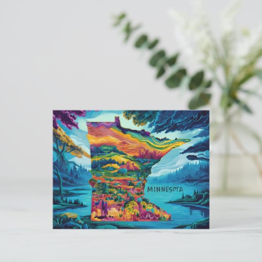 Minnesota Karte (Stehend Vorderseite)