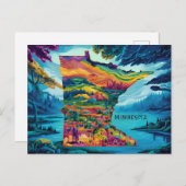 Minnesota Karte (Vorne/Hinten)