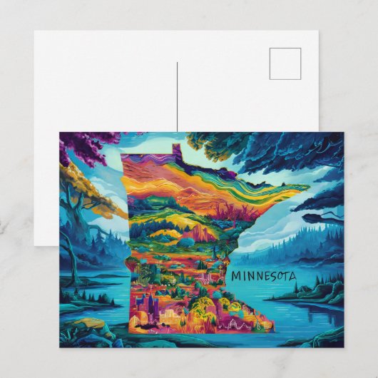 Minnesota Karte (Vorne/Hinten)