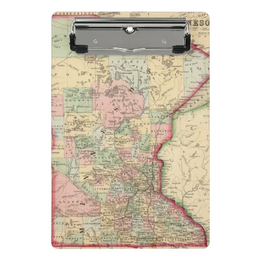 Minnesota-Karte durch Mitchell Mini Klemmbrett (Vorderseite)