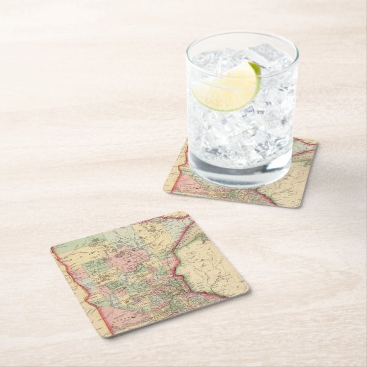 Minnesota-Karte durch Mitchell Rechteckiger Pappuntersetzer (Vor Ort)