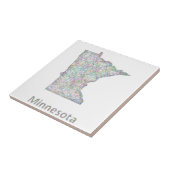 Minnesota-Karte Fliese (Seite)