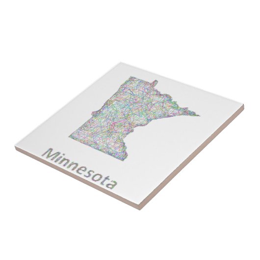 Minnesota-Karte Fliese (Seite)
