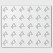 Minnesota Karte Form grau mit weißem Herzen Geschenkpapier (Flach)