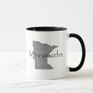 Minnesota-Karte in Form eines vintage grauen Tafel Tasse