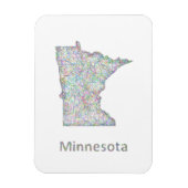 Minnesota-Karte Magnet (Vertikal)