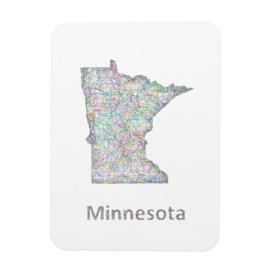 Minnesota-Karte Magnet (Vertikal)
