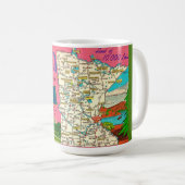 Minnesota-Karte Postkarten Tasse (VorderseiteRechts)