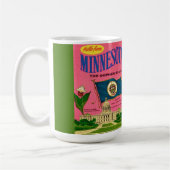 Minnesota-Karte Postkarten Tasse (Links)