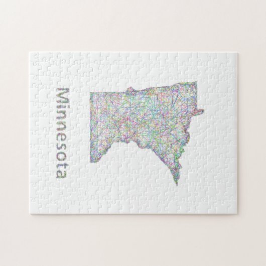 Minnesota-Karte Puzzle (Horizontal)
