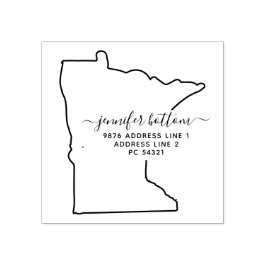Minnesota-Karte Rücksendeadresse Gummistempel