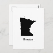 Minnesota Karte - Schwarz und Weiß Moderne Minneso (Vorne/Hinten)