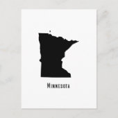 Minnesota Karte - Schwarz und Weiß Moderne Minneso (Vorderseite)