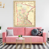 Minnesota Karte von Mitchell Leinwanddruck (Insitu (Wohnzimmer))